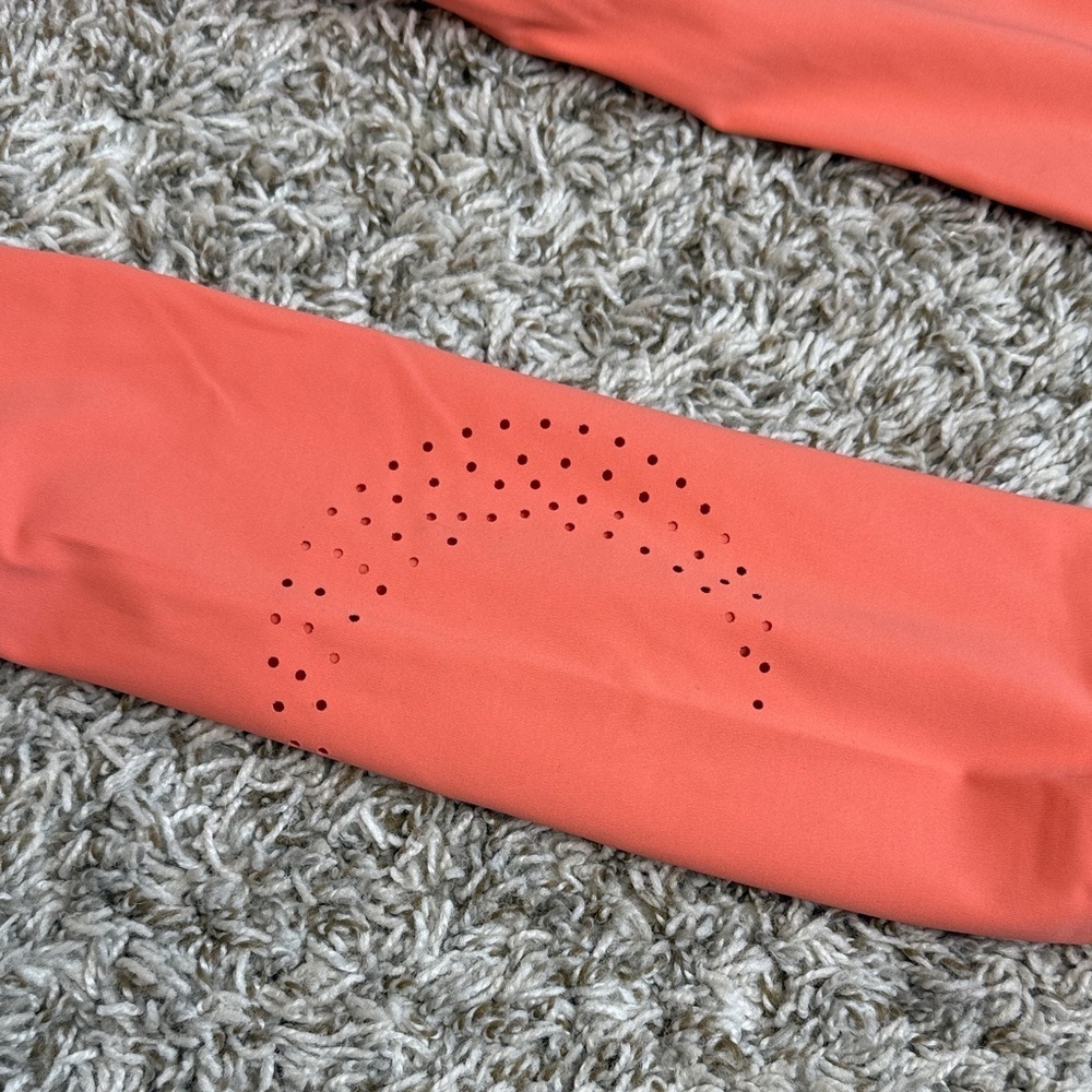 Zyia Active Legging Sport Moon Cut Out Bright Coral size 6-8 - Picture 9 of 15